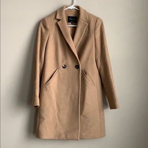 Camel double breasted coat